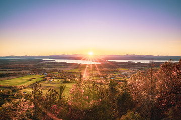 Sunset View from Mount Philo, Vermont State Park - obrazy, fototapety, plakaty