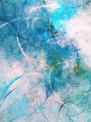 blue abstract fractal background 3d rendering illustration