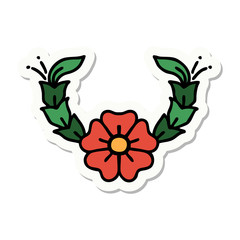 tattoo style sticker of a decorative flower