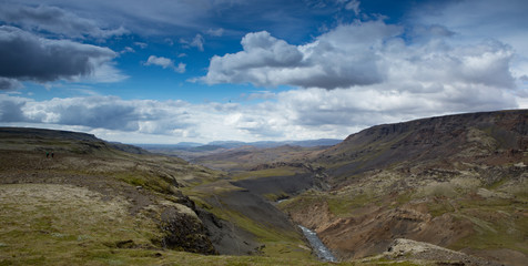 Beautiful scenic wild landscape of Icelandic nature.