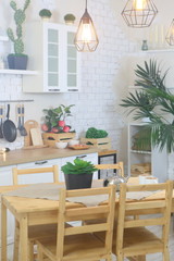 Provence style kitchen interior