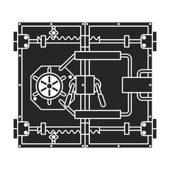 Door of storage vector icon.Black vector icon isolated on white background door of storage .