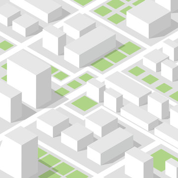 Isometric City Map Concept