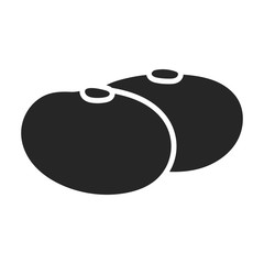Bean vector icon.Black vector icon isolated on white background bean.