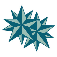 tattoo style icon of stars