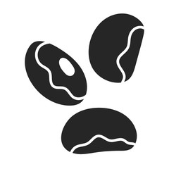 Bean vector icon.Black vector icon isolated on white background bean.