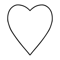 black line tattoo of a heart