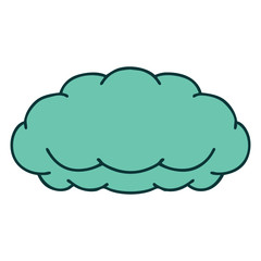tattoo style icon of a cloud a grey cloud