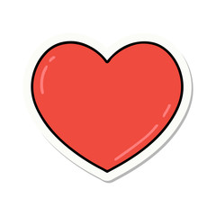 tattoo style sticker of a heart