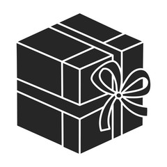 Giftbox vector icon.Black vector icon isolated on white background giftbox.