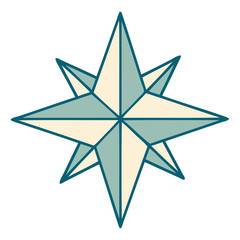 tattoo style icon of a star