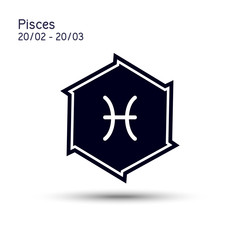 Abstract image of the zodiac symbol Pisces