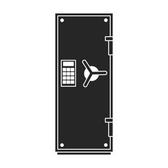 Bank safe vector icon.Black vector icon isolated on white background bank safe.