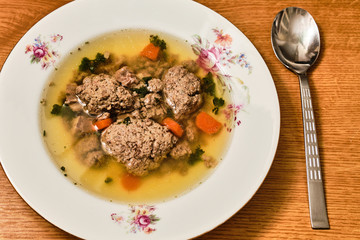 Soup with liver dumplings