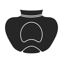 Flower vase vector icon.Black vector icon isolated on white background flower vase .