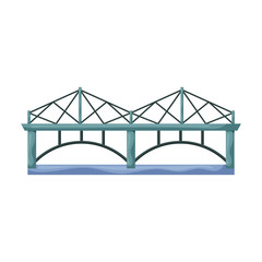 Bridge vector icon.Cartoon vector icon isolated on white background bridge.