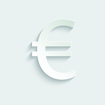 paper euro - vector icon