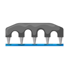Bridge vector icon.Cartoon vector icon isolated on white background bridge.