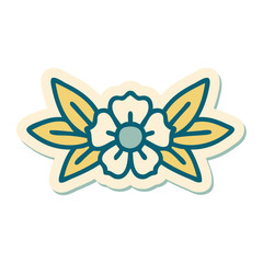 tattoo style sticker of a flower
