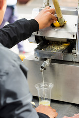 Sugarcane juice, fresh, street Morocco 