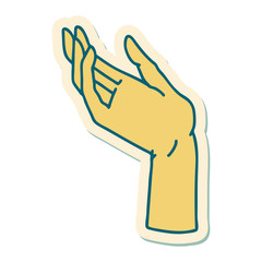 tattoo style sticker of a hand