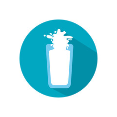 Isolated milk glass flat style icon vector design
