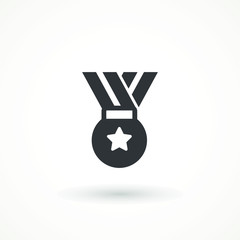 reward medal line icon, outline vector sign, linear style pictogram isolated on white. Symbol, logo illustration. Editable stroke