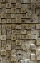 Wooden square wall
