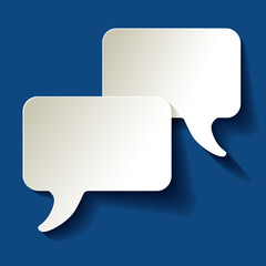 Chat speech bubbles vector color of the year 2020 Classic Blue