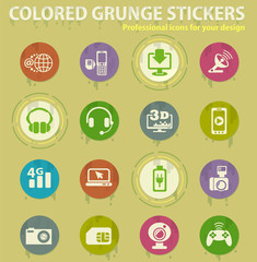 Home Appliances colored grunge icons