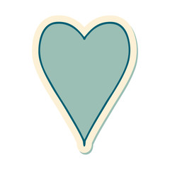 tattoo style sticker of a heart