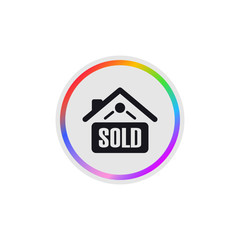 Home Sold Sign -  Modern App Button