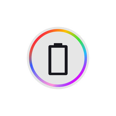 Empty Battery -  Modern App Button