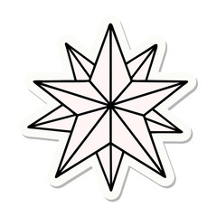 tattoo style sticker of a star