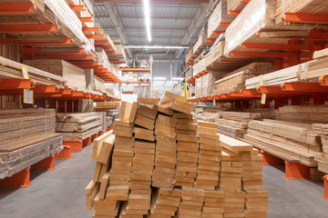 Carpentry chipboard, wooden chipboard. Wooden background. Stacked board blanks