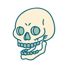 tattoo style icon of a skull