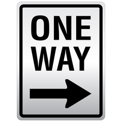 one way road sign street signage icon illustration graphic