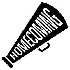 homecoming cheerleading sports megaphone graphic illustration icon