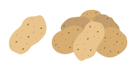 Potato icon in flat style