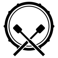 bass drum marching band graphic icon illustration