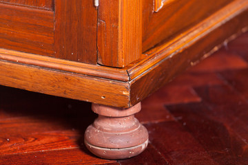 antiques, beautiful old dresser with door ornaments