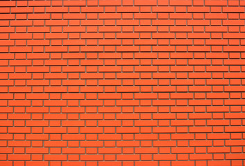 Smooth surface of red brickwork