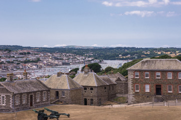 20th century barracks building in the grounds of pendennis castle, Falmouth, Cornwall, UK