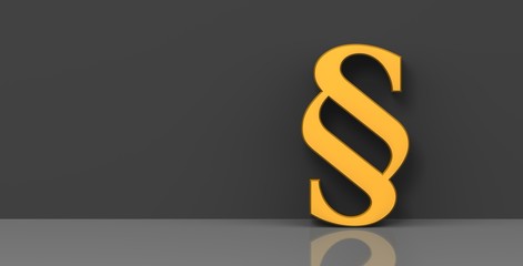 Obraz premium paragraph symbol golden yellow sign icon 3d rendering