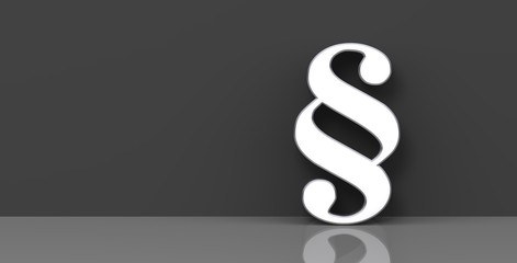 white paragraph sign symbol 3d icon