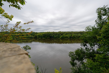Fototapeta na wymiar river near forest