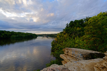 Fototapeta premium river near the city