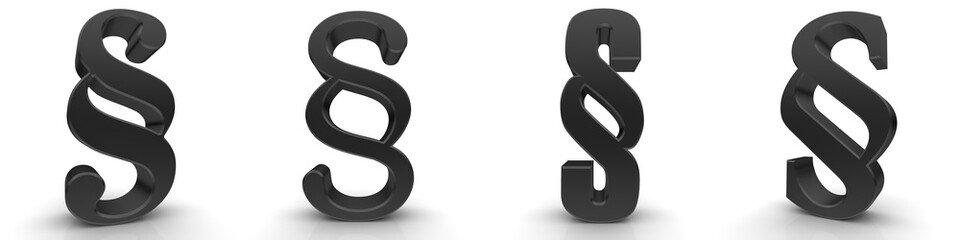 paragraph symbols paragraph sign icons black article 3d rendering