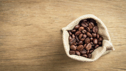 Close-up of roasted coffee beans
