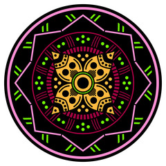 Decorative ethnic ornament isolated on white. Good decoration for the holidays. Perfect for printing, greeting card.